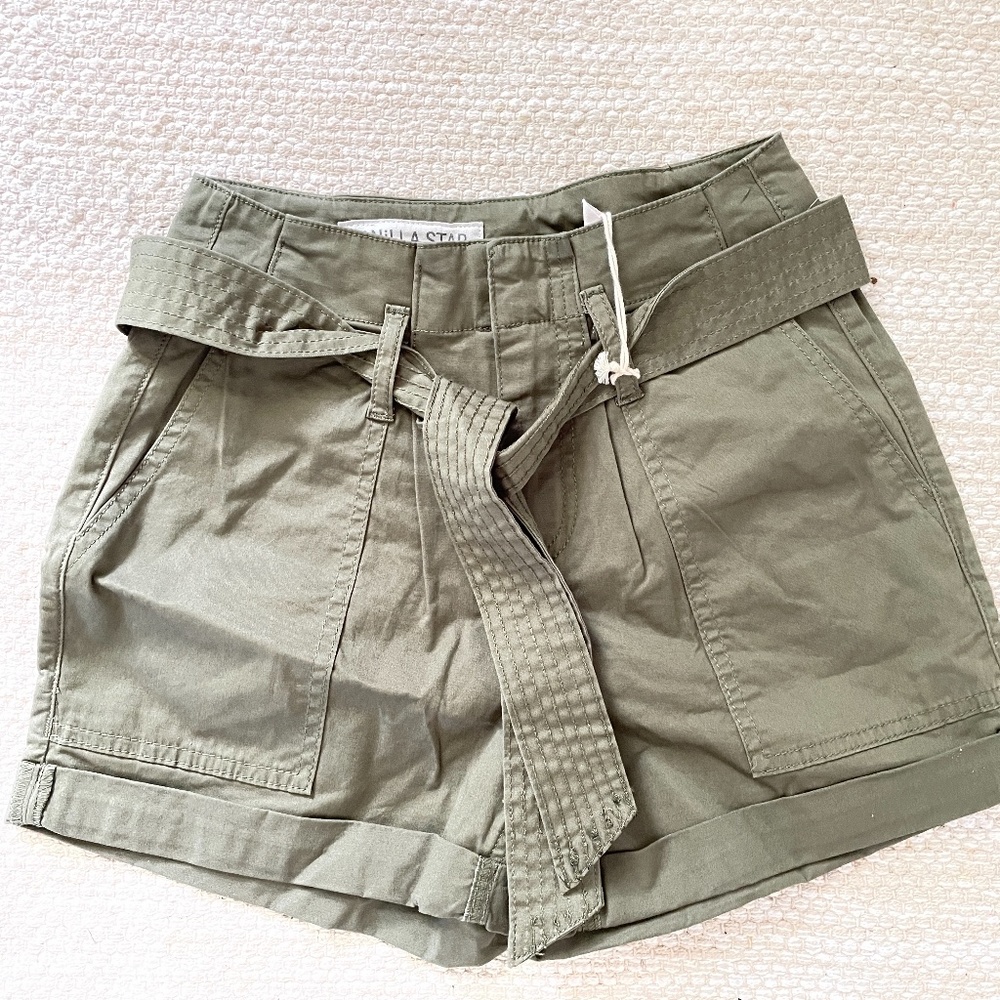 High Rise Belted Short by Vanilla Star